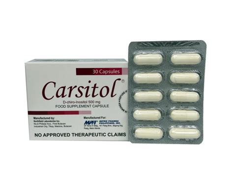 carsitol|CARSITOL 500mg Capsule – Metro Pharma Phils., Inc..